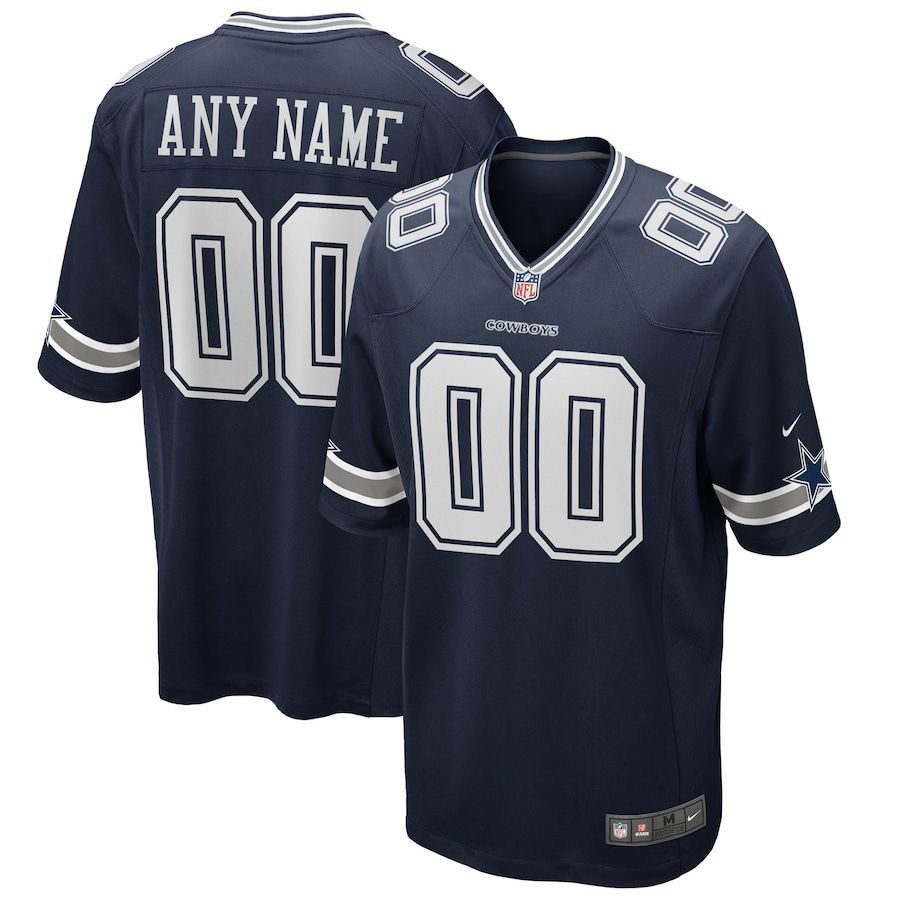 Men Dallas Cowboys Nike Navy Custom Game NFL Jersey